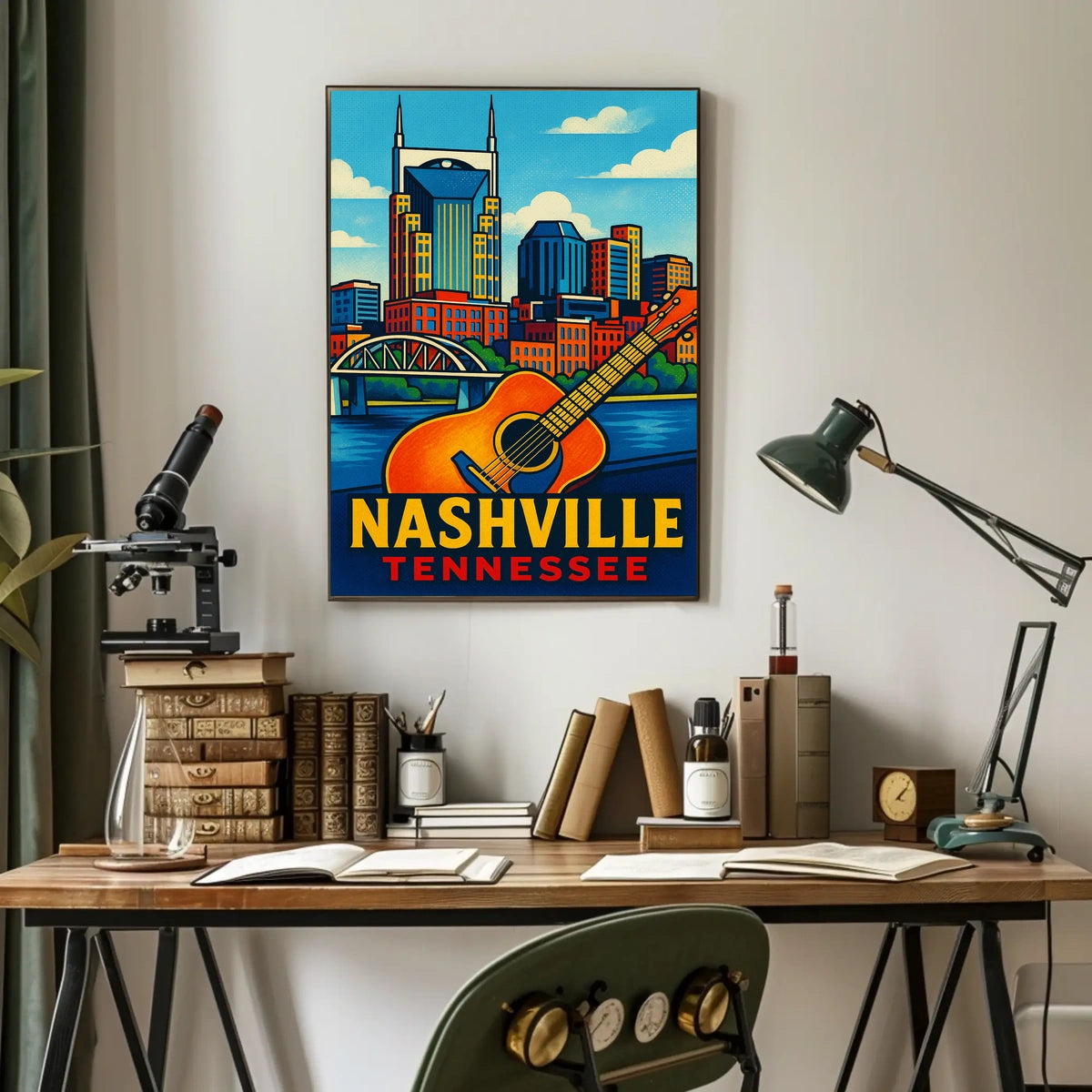 Nashville Pop Art Poster