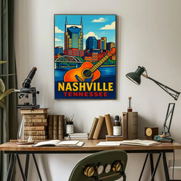 Nashville Pop Art Poster