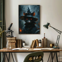 Enchanted Feline Sorcerer Poster PosterGoat