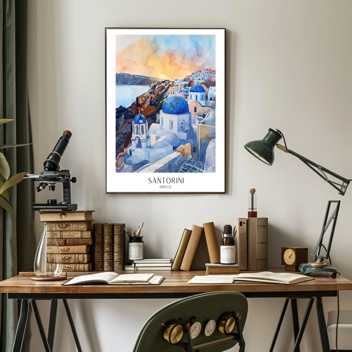 Santorini Serenity Poster