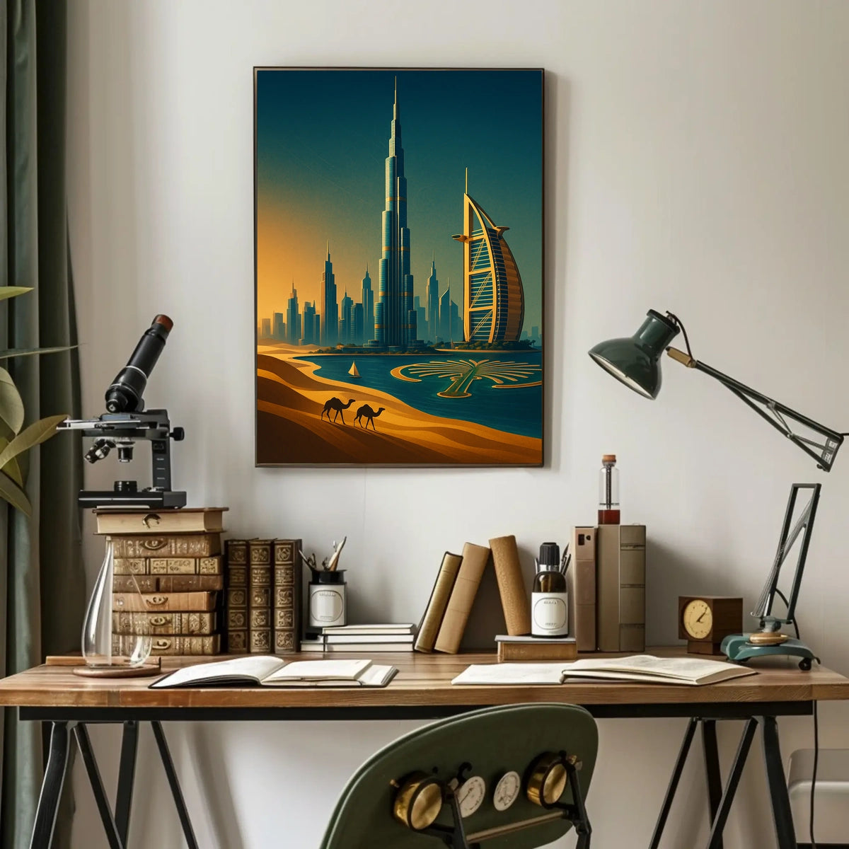 Dubai Skyline A Modern Oasis Modern Poster