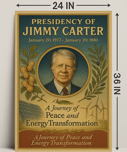 Jimmy Carter Presidency Overview Poster Wall Art Print PosterGoat