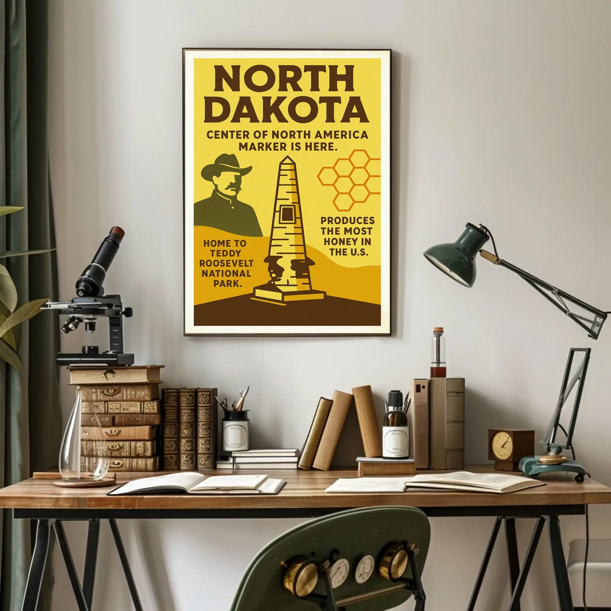 North Dakota Highlights Poster