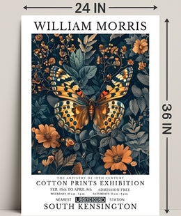 William Morris Exhibition Cotton Prints Cultural or Heritage Poster