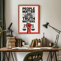 Justice and Equality Bold Political or Propaganda Poster