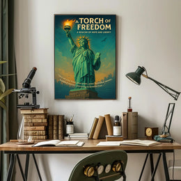 Statue of Liberty Vintage Art, Motivational or Quote Poster