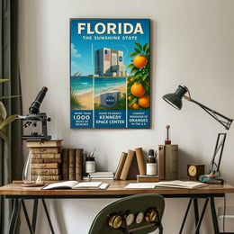Florida Vintage Travel Poster: Sunshine State Adventure