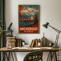 Anchorage Alaska Scenic Wanderlust Photo Realism Poster