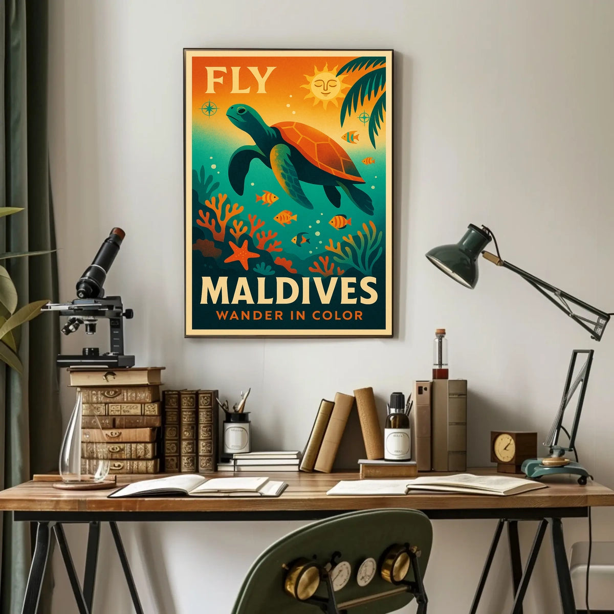 Fly to the Maldives Poster
