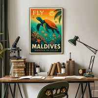 Fly to the Maldives Poster