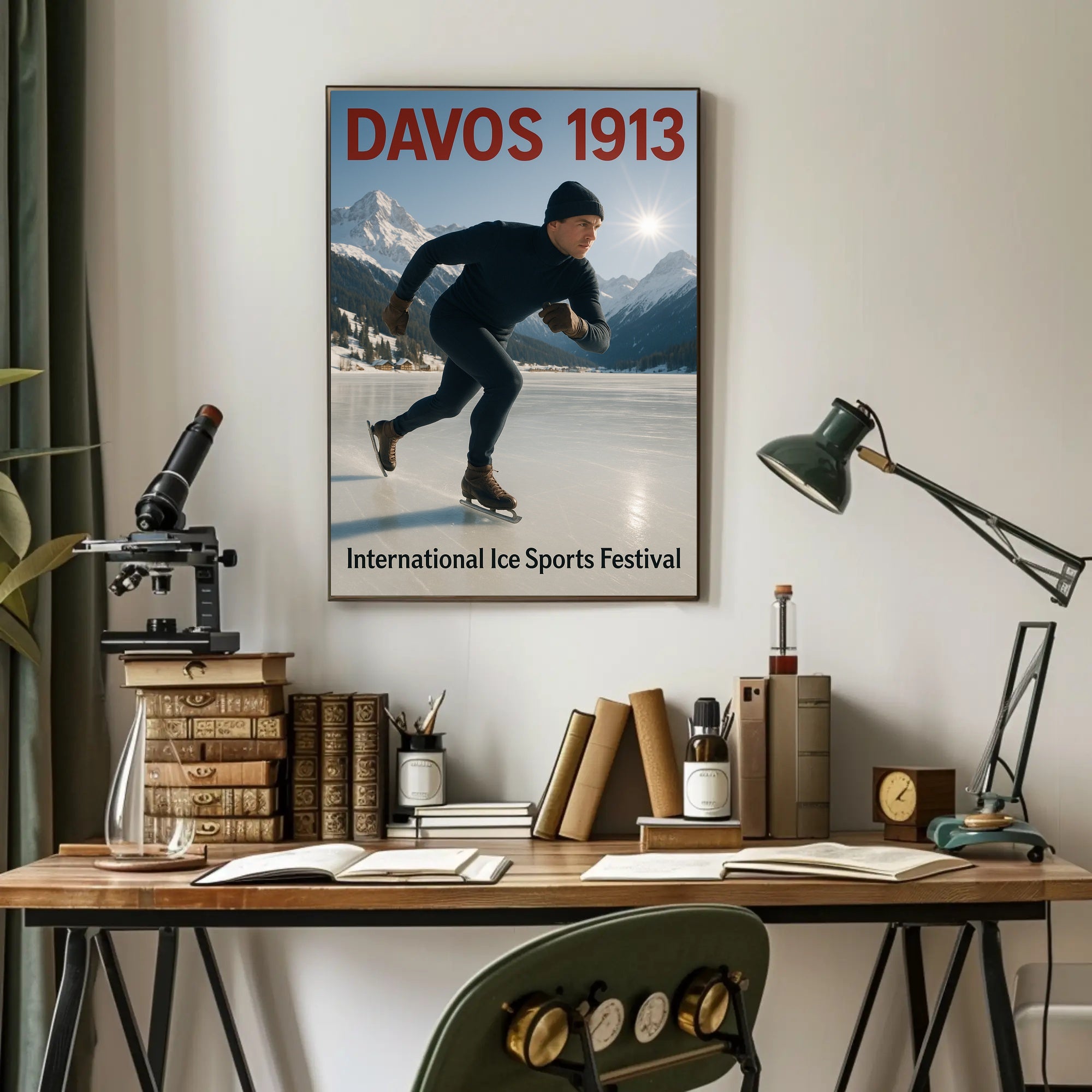 Davos 1913 Ice Sports Festival Poster PosterGoat