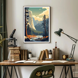 Yosemite National Park Vintage Travel Poster Print