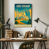 Abu Dhabi Fusion of Tradition and Modernity Urban Cityscape Poster