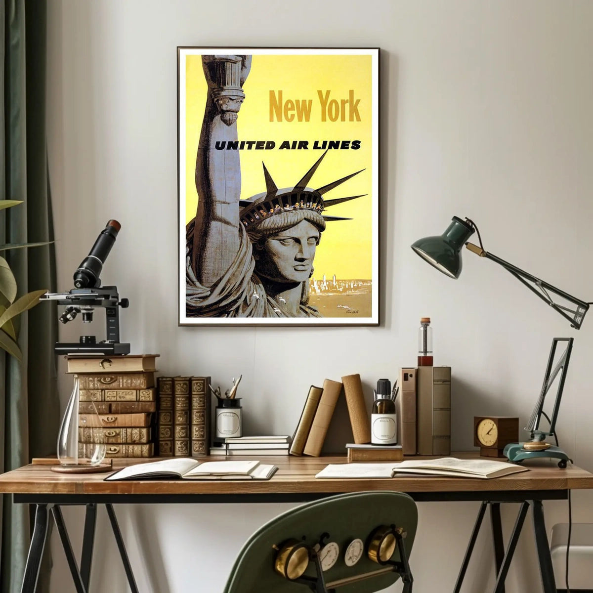 Statue Of Liberty Vintage Travel Poster Art For Home Decor