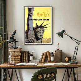 Statue Of Liberty Vintage Travel Poster Art For Home Decor