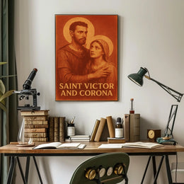 Saint Victor and Corona Poster