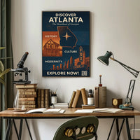 Atlanta Georgia Cultural Treasures Travel Poster PosterGoat