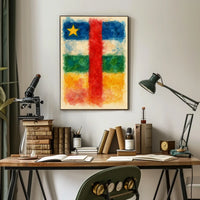 Watercolor Flag Art Wanderlust Poster