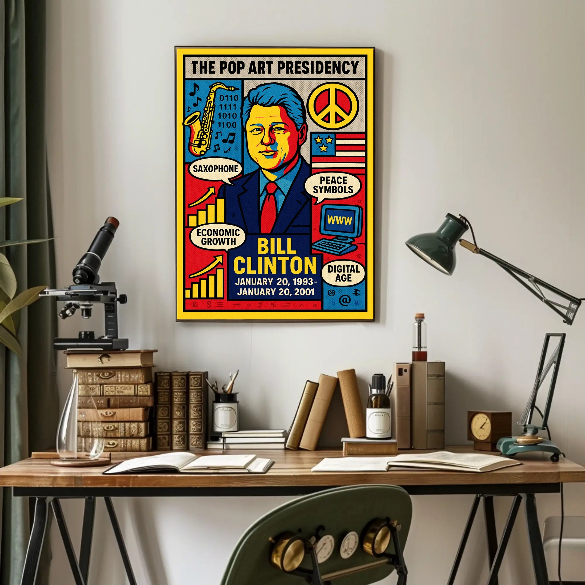 Bill Clinton The Pop Art Presidency Poster PosterGoat