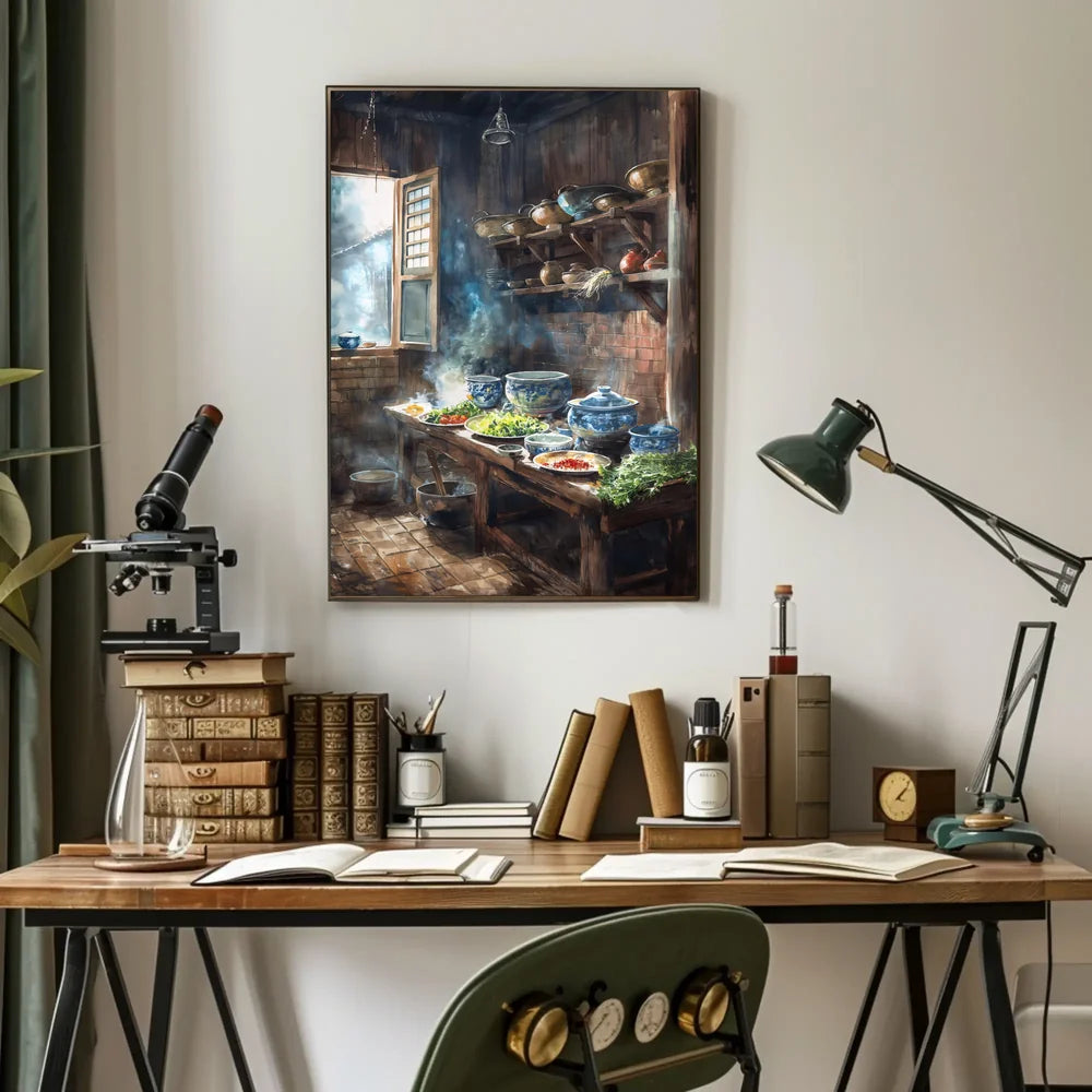 Vintage Cityscape Art Deco Style Poster