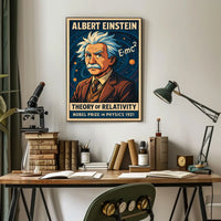 Albert Einstein Relativity Scenic Curious Poster