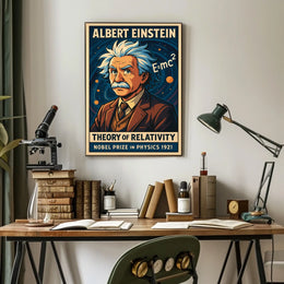 Albert Einstein Relativity Scenic Curious Poster