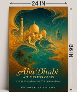Abu Dhabi Timeless Oasis Elegance Cityscape Poster