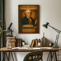 Benjamin Harrison V Founding Father Poster