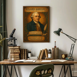 Benjamin Harrison V Founding Father Poster