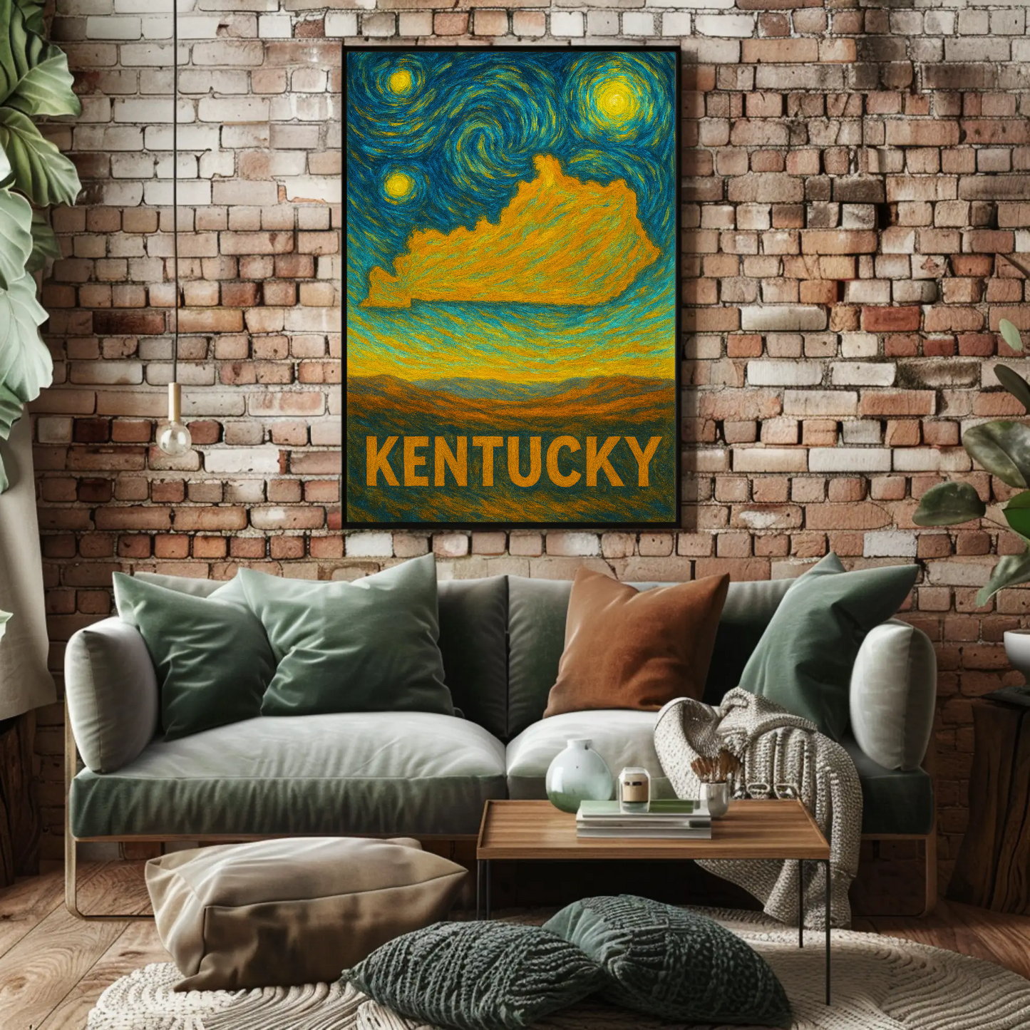 Kentucky Starry Night Poster