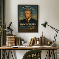Jimmy Carter 39th President Wall Art Vintage Portrait Print PosterGoat
