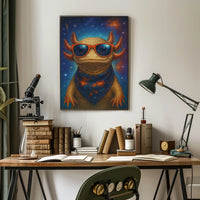 Cosmic Axolotl Adventure Poster