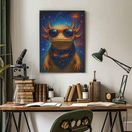 Cosmic Axolotl Adventure Poster