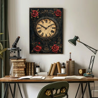 Ornate Vintage Clock Art Print - Cultural Heritage Poster