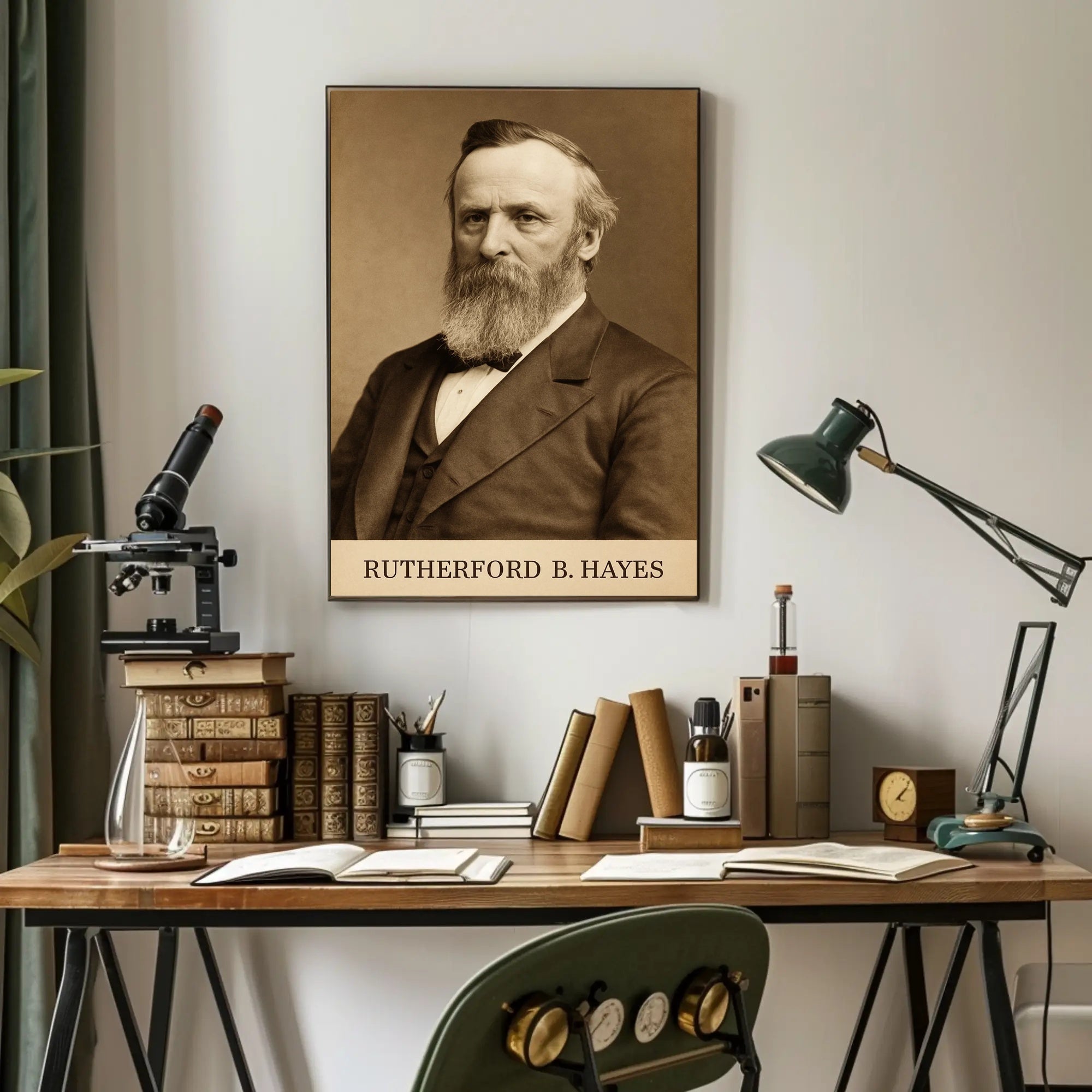 Rutherford B. Hayes Vintage Presidential Portrait Poster