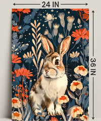 Enchanted Garden Rabbit William Morris Art Poster