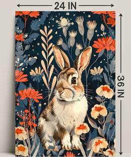 Enchanted Garden Rabbit William Morris Art Poster
