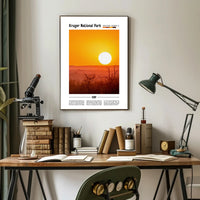 Kruger National Park Travel Poster Scenic Print