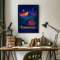 Tennessee Dreamscape Poster Vintage Travel Wall Art