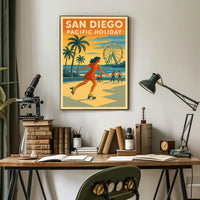 San Diego Pacific Poster