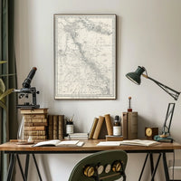 Chart Of The Great Barrier Reef Area Poster