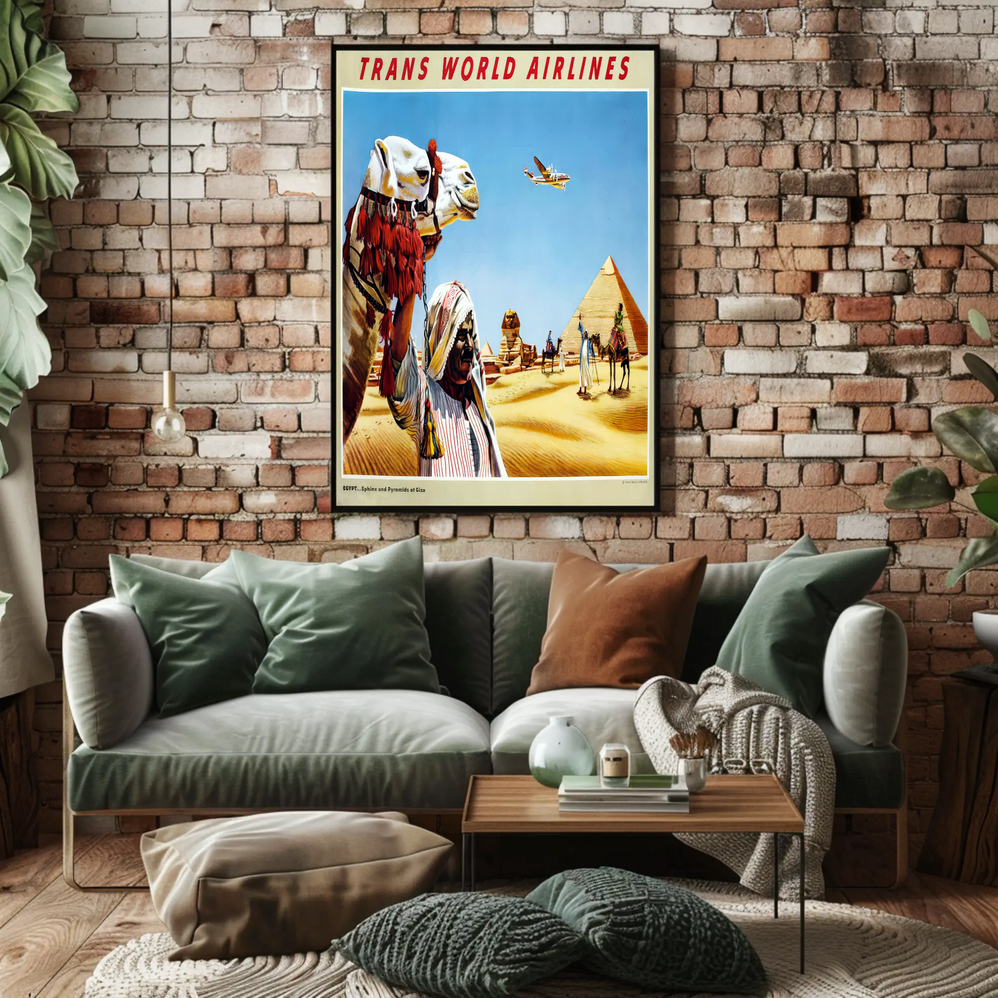 Trans World Airlines Egypt Vintage Poster