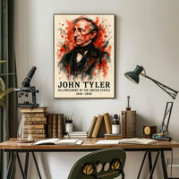 John Tyler Vintage Historical Presidential Poster