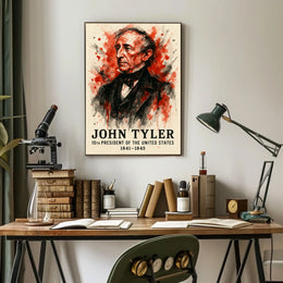 John Tyler Vintage Historical Presidential Poster