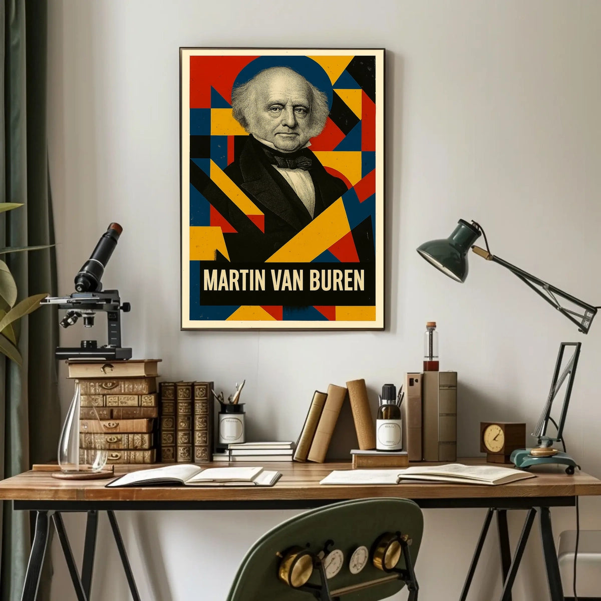 Martin Van Buren 8th President of the United States Abstract Pop Poster
