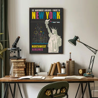 Fly Northwest Airlines to New York Poster PosterGoat