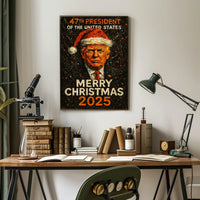 Merry Christmas Presidential Future Santa Artistic Poster