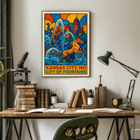 Kansas City City of Fountains Poster