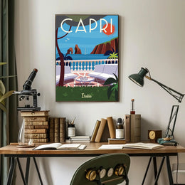 Capri Island Scenic Art Travel Poster PosterGoat