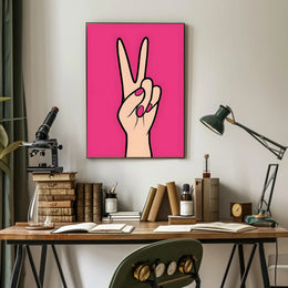 Peace in Pink Poster